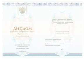 Диплом колледжа 2014 - 2019 в Ижевске